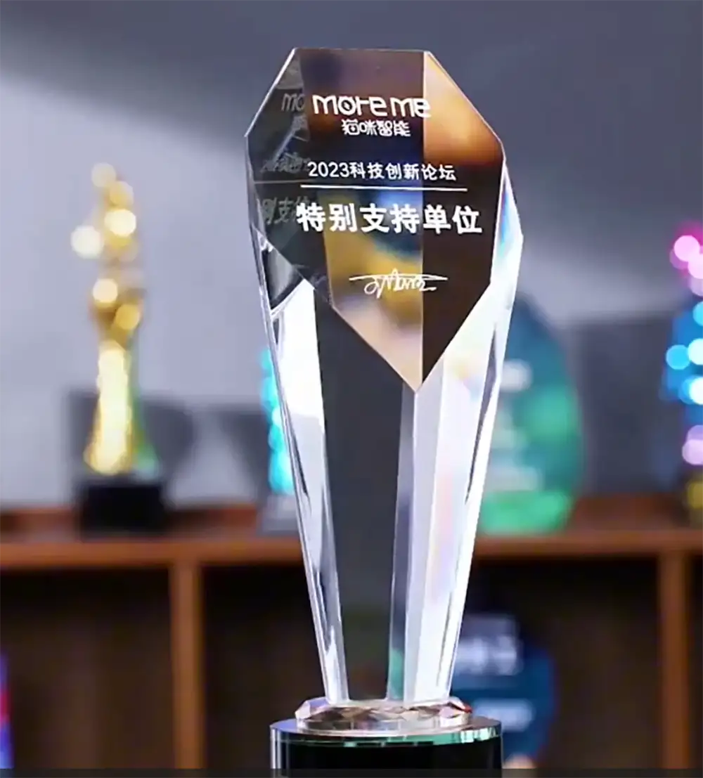 钻石切面 K9 水晶奖杯 喷砂雕刻定制赛事商务颁奖纪念摆件 - k9 crystal trophy sandblasting engraving 7